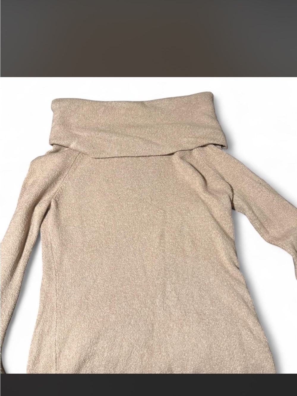 Women's Off-Shoulder Beige Sweater